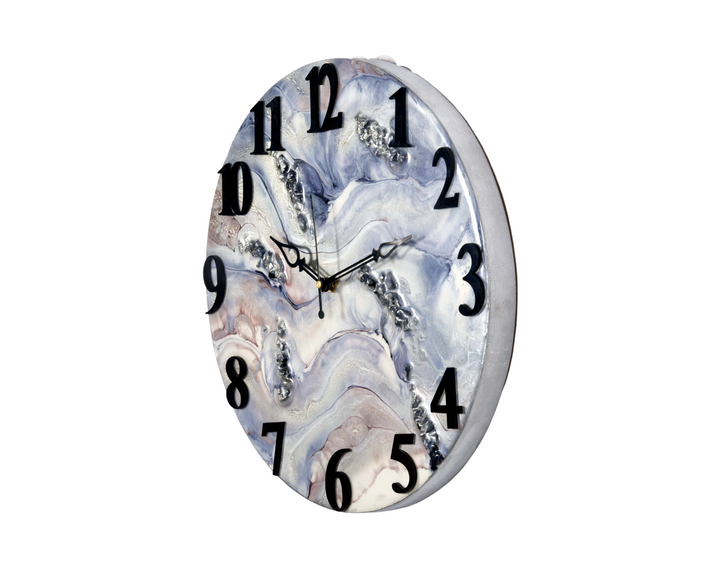 Moderne große Wanduhr, Metall mit Holz Mid Century Uhr, Uhr für die Wand, Home Office Wanduhr, leise Unikat Uhr, Wohnzimmer Dekor