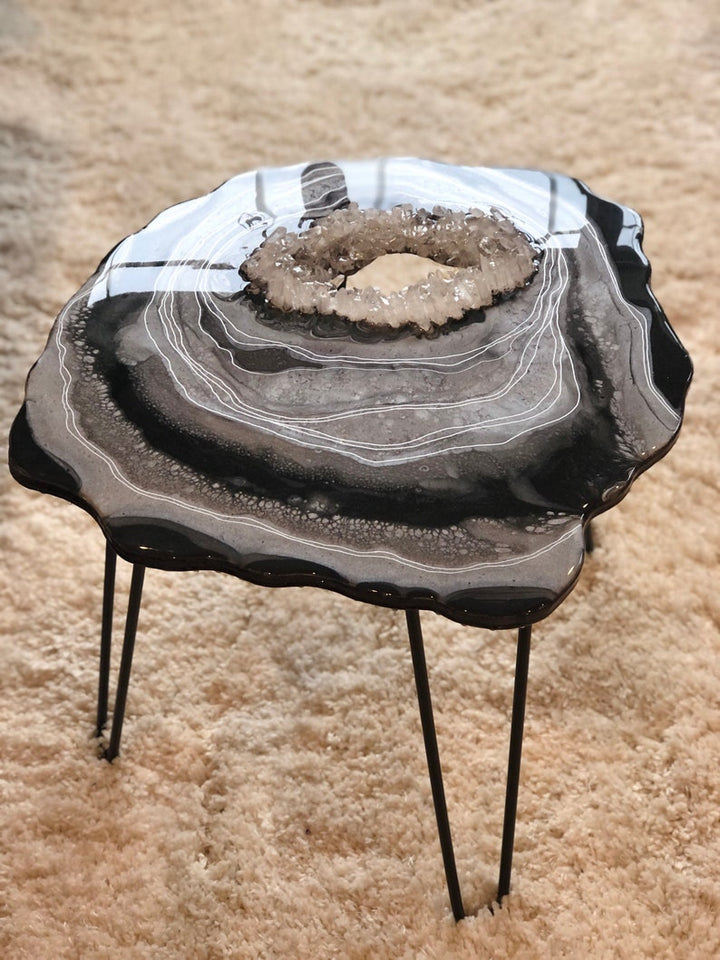 Epoxy Resin agate Custom order Abstract geode art Made in India a Coffee table choose leg colors, home, office, decor, natural luxury