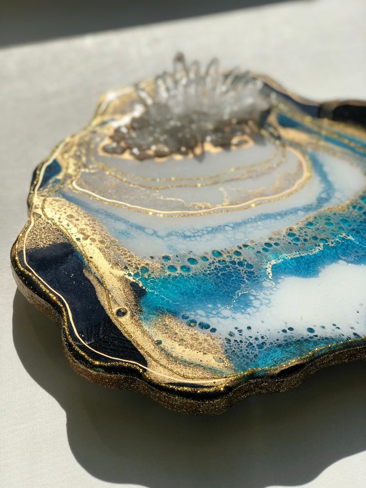 Epoxy Resin agate Custom order Abstract geode art Made in India a Coffee table choose leg colors, home, office, decor, natural luxury