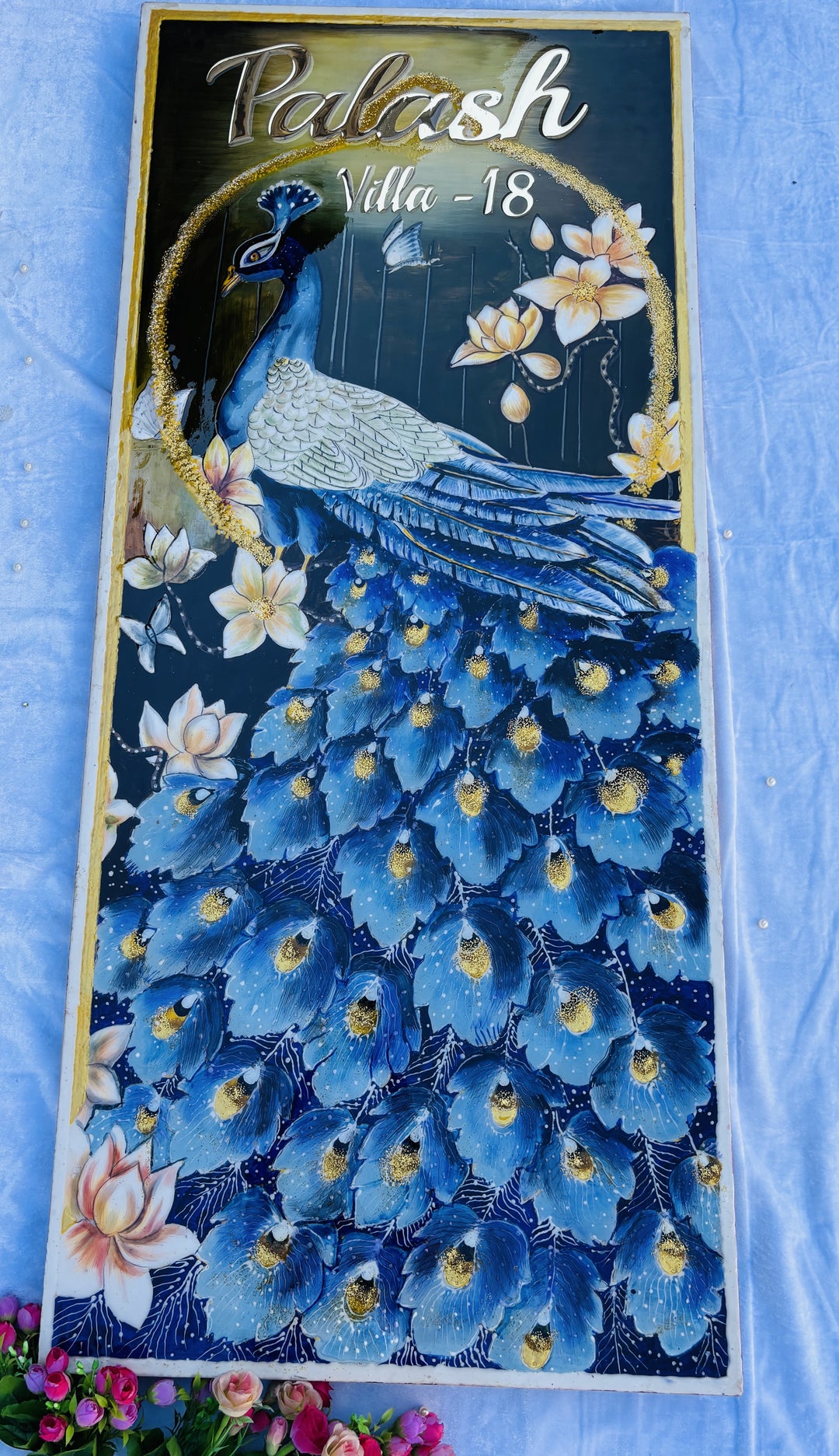 120 cm x 33,3 cm Epoxidharz-Wandmalerei, Tisch aus Kunstharz mit schwarzer Oberfläche und Walnussplatte, Tisch aus Flussstrand-Tischen für Ess-, Besprechungs- und Kaffeetische aus Holz
