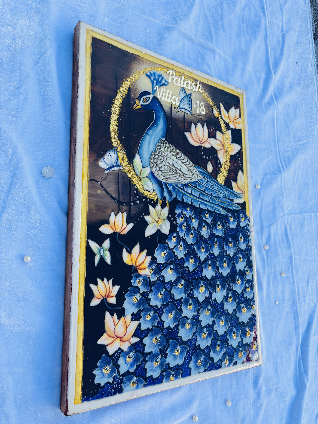 120 cm x 33,3 cm Epoxidharz-Wandmalerei, Tisch aus Kunstharz mit schwarzer Oberfläche und Walnussplatte, Tisch aus Flussstrand-Tischen für Ess-, Besprechungs- und Kaffeetische aus Holz