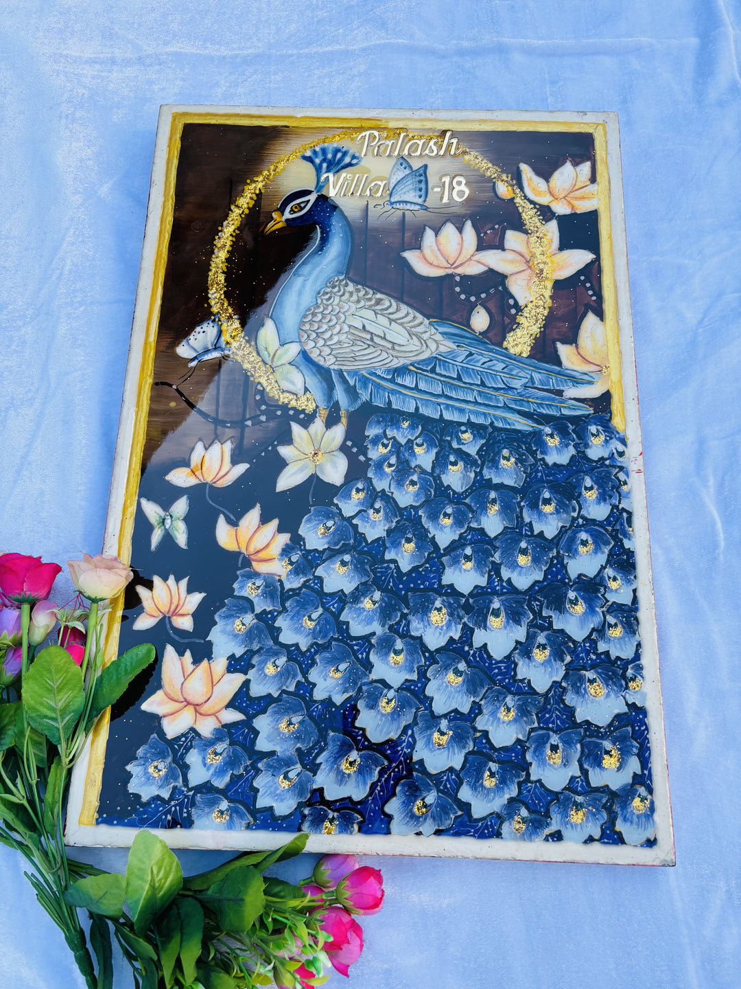 120 cm x 33,3 cm Epoxidharz-Wandmalerei, Tisch aus Kunstharz mit schwarzer Oberfläche und Walnussplatte, Tisch aus Flussstrand-Tischen für Ess-, Besprechungs- und Kaffeetische aus Holz