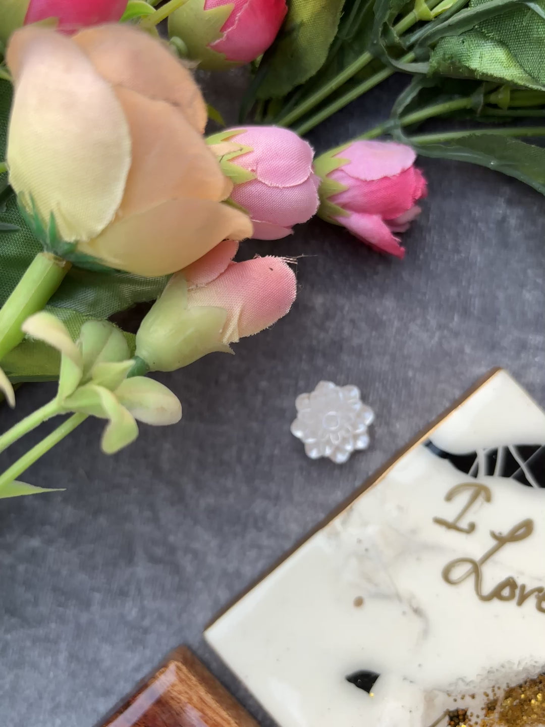 Personalized Resin Coaster - Custom Epoxy Resin Coaster for Elegant Gift