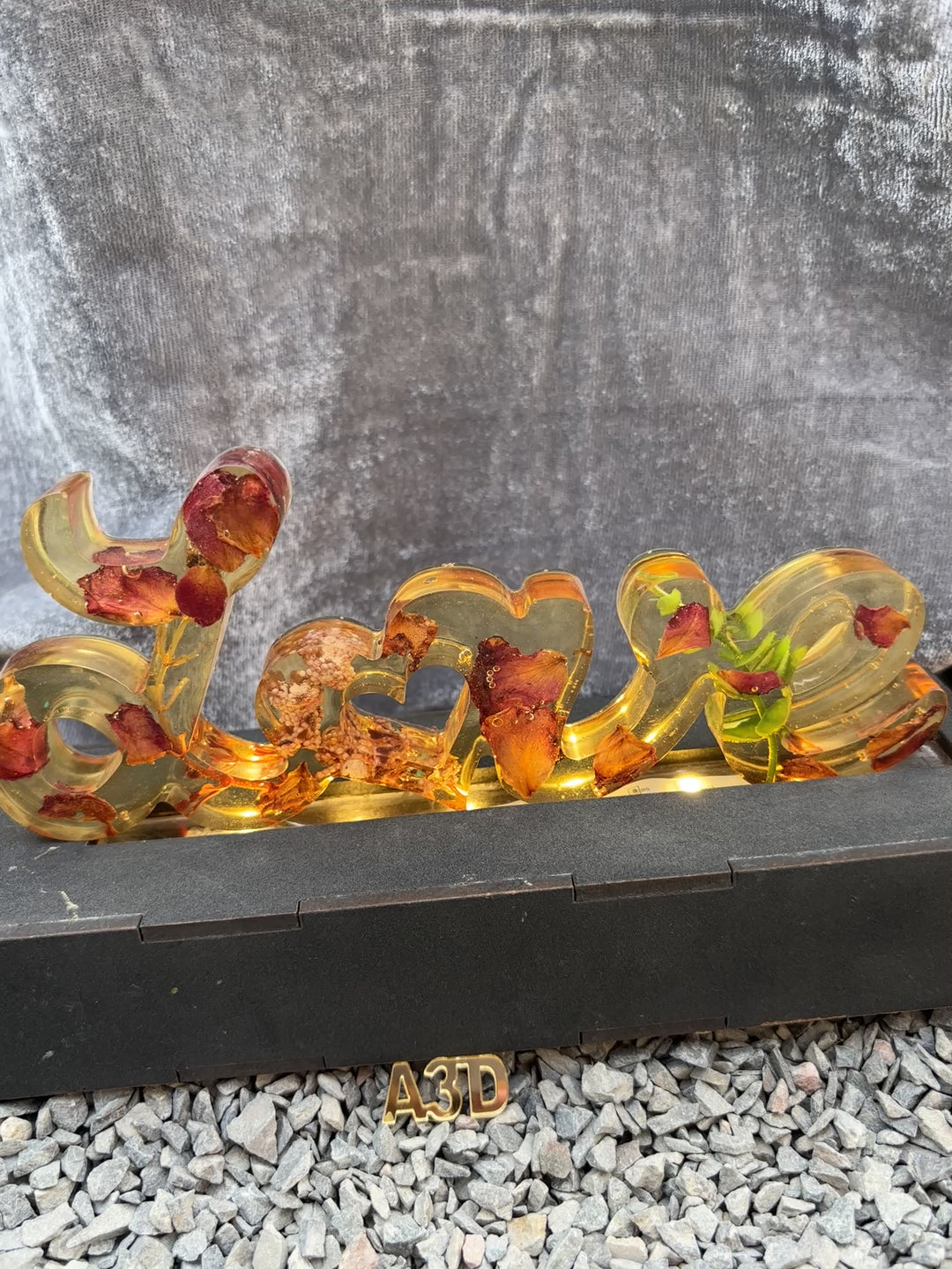 Resin Personalized LED Lamp with Flower Preservation | Resin Personalized LED Lamp