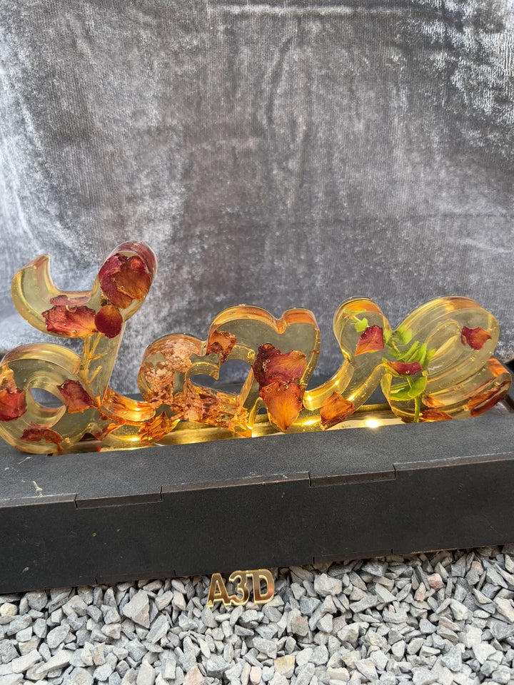 Resin Personalized LED Lamp with Flower Preservation | Resin Personalized LED Lamp